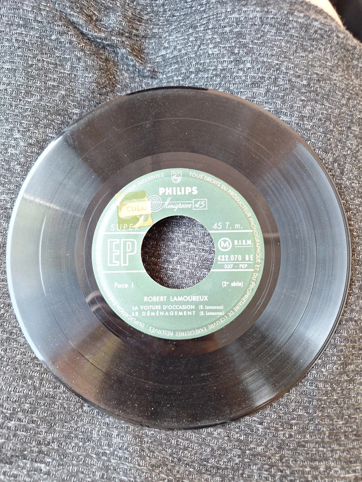 45T Vinyl EP Robert Lamoureux 2nd Series The Used Car Philips 1950s – photo 3
